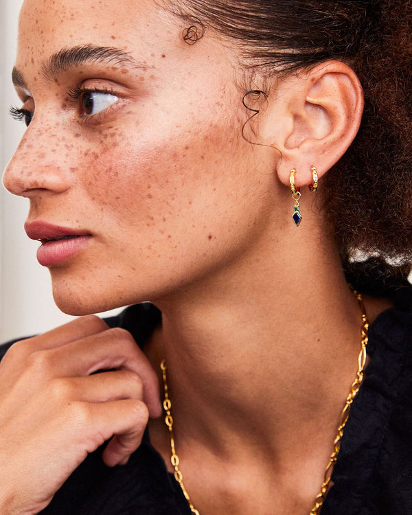 Frances Hoop Earrings + Shield Charms