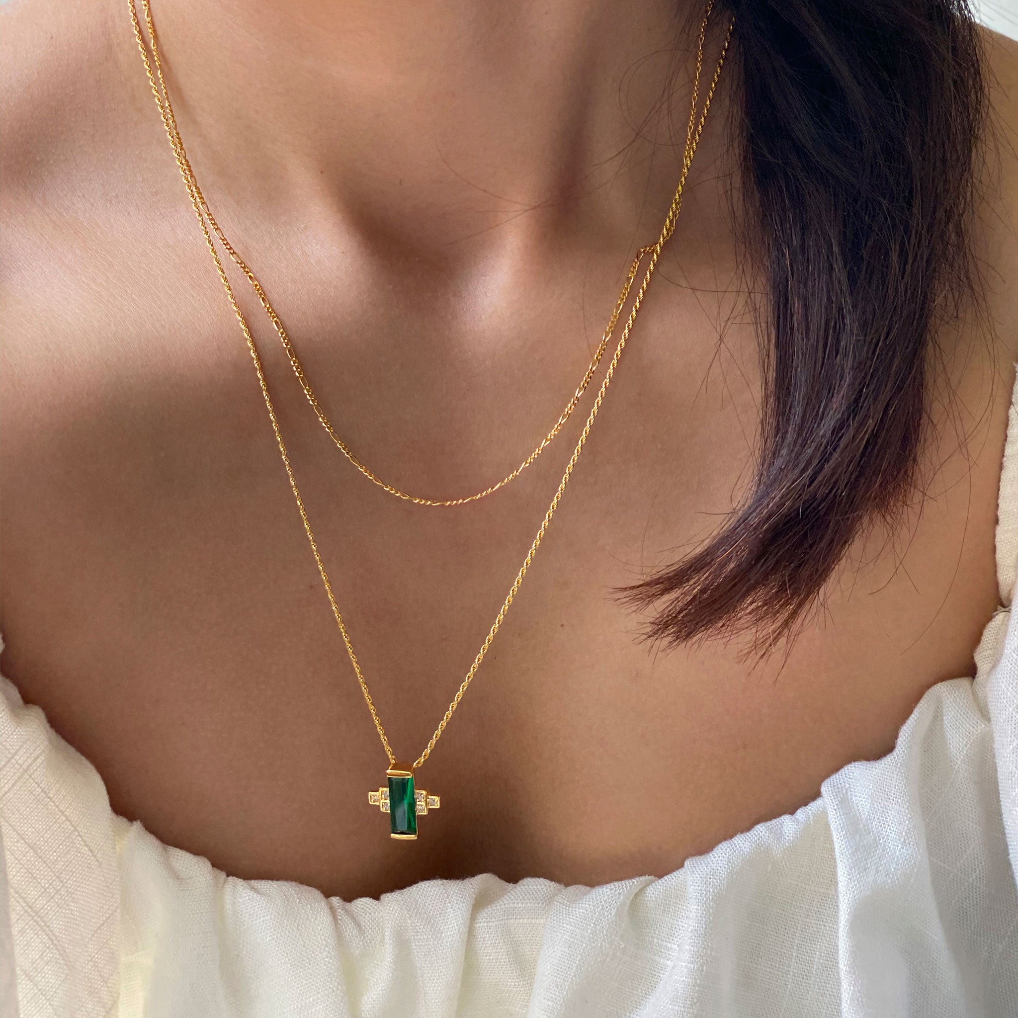 Audrey Necklace on Rope Chain