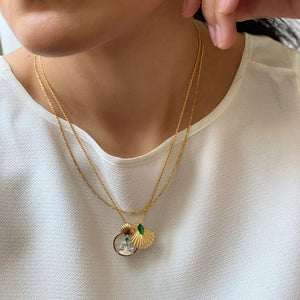 Pamela Shell Necklace on Rope Chain