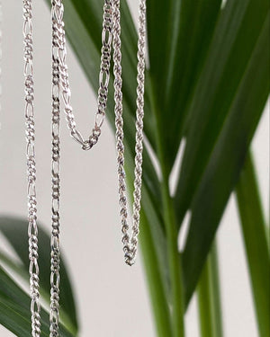 Rhodium plated Twisted Rope chain