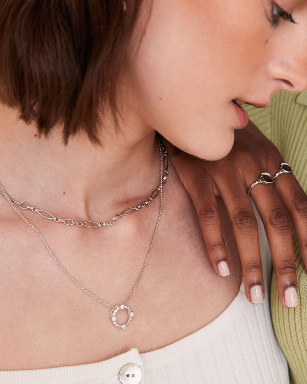 Vintage link silver heavy chain