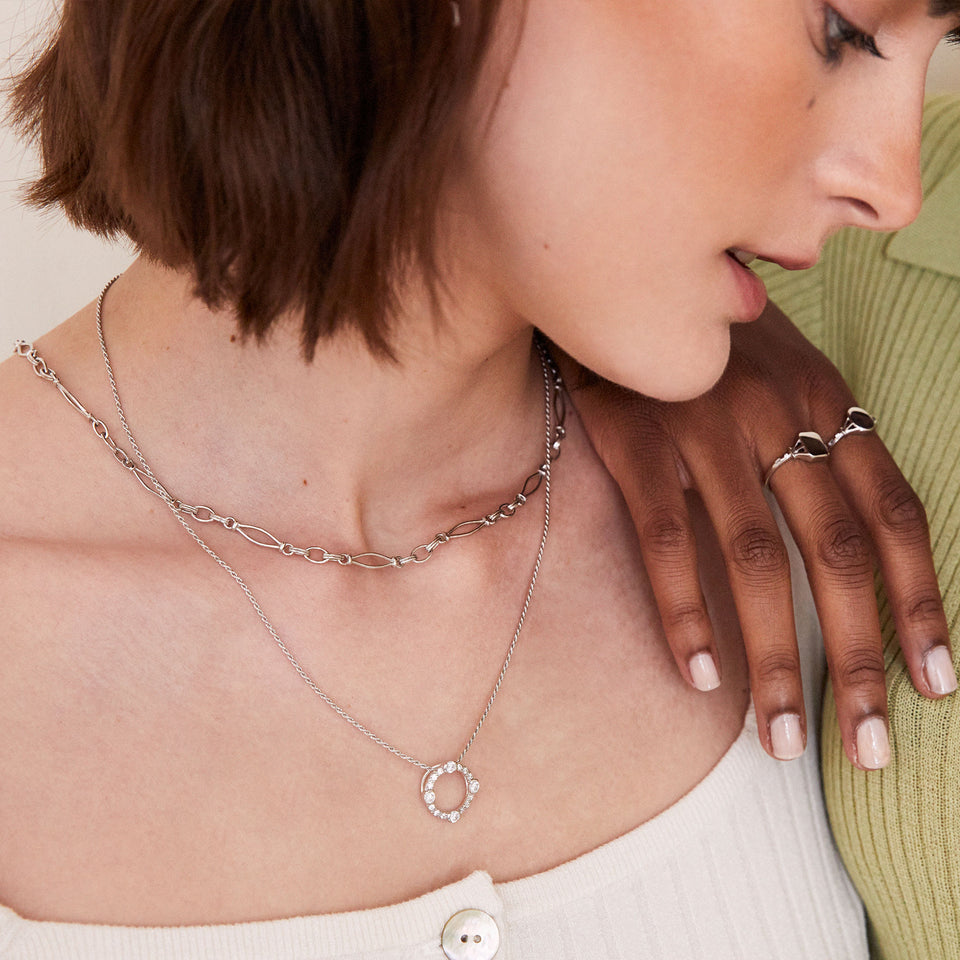 Vintage link silver heavy chain